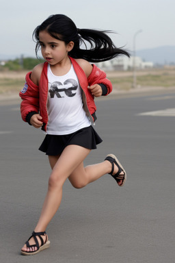 Chilean child girl with  black hair