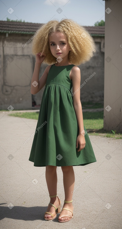 Albanian child girl with  blonde hair