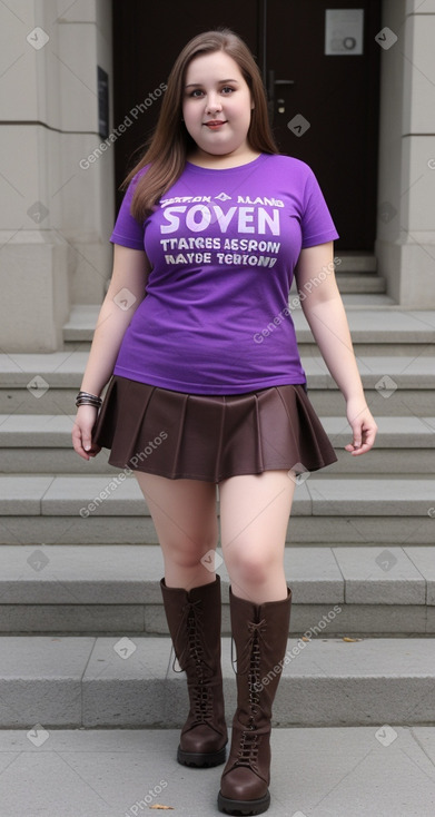 Slovenian young adult female with  brown hair