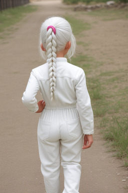 Mexican child female with  white hair