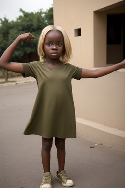 Togolese child girl with  blonde hair