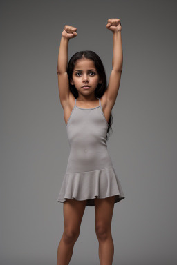 Venezuelan child girl with  gray hair