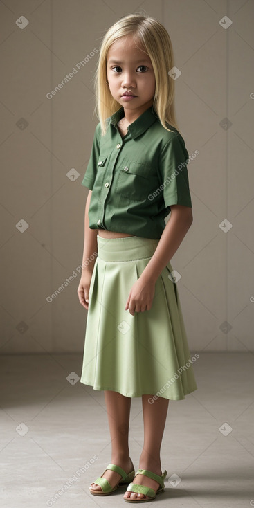 Indonesian child female with  blonde hair