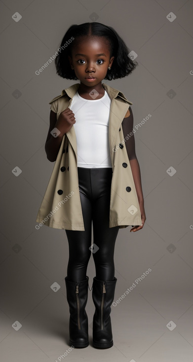 Ghanaian child female with  black hair