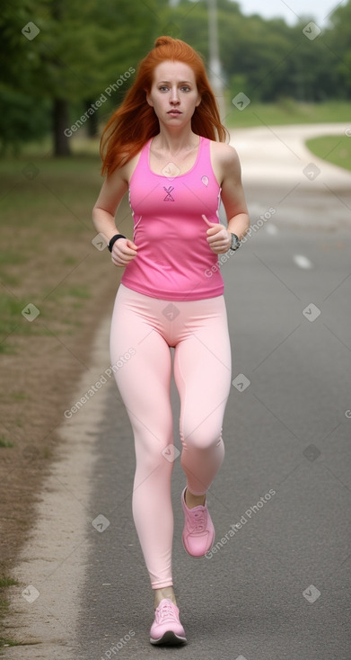 Serbian adult female with  ginger hair