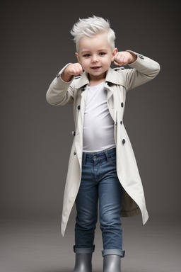 New zealand infant boy with  white hair