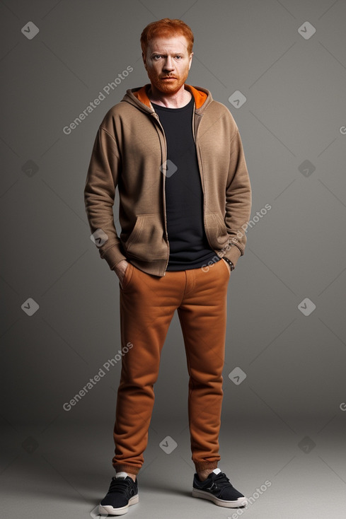 Libyan middle-aged male with  ginger hair