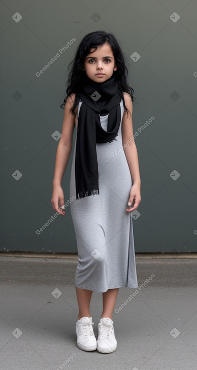 Italian child girl with  black hair