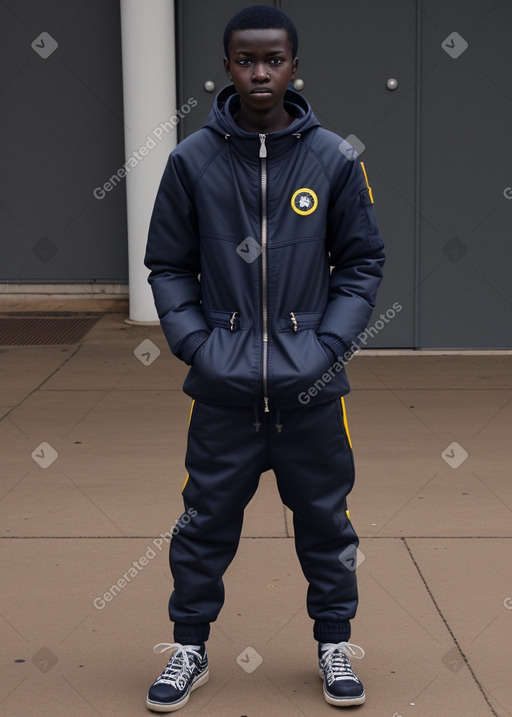 Ugandan teenager male with  black hair