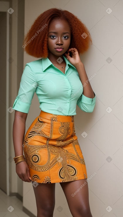 Ghanaian adult female with  ginger hair