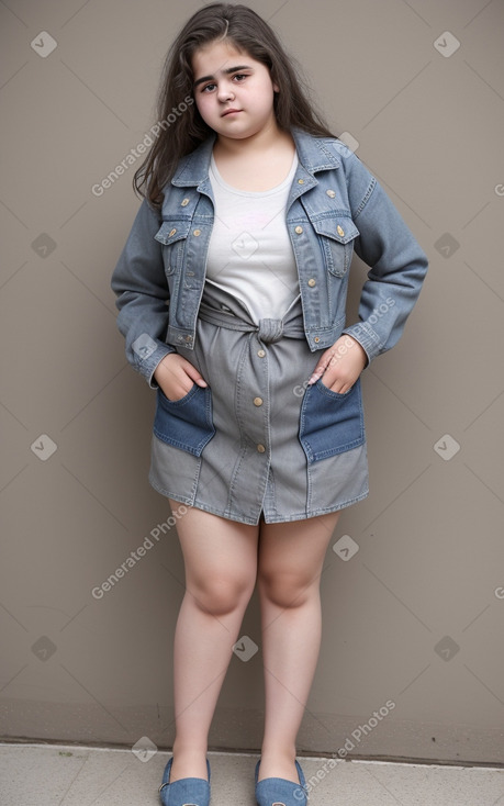 Syrian teenager girl with  gray hair