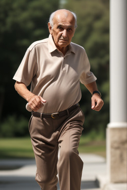 Greek elderly male with  brown hair