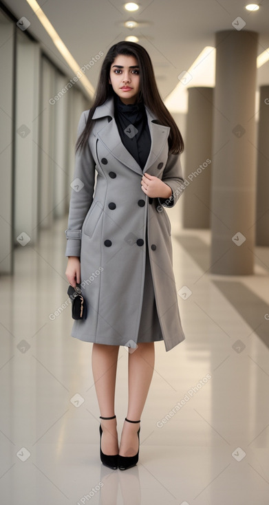 Bahraini teenager girl with  gray hair