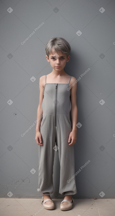 Israeli child boy with  gray hair