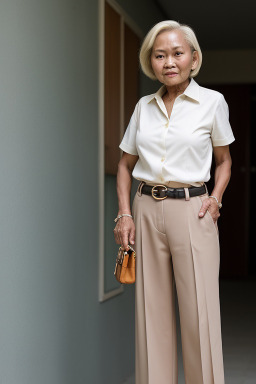 Indonesian elderly female with  blonde hair