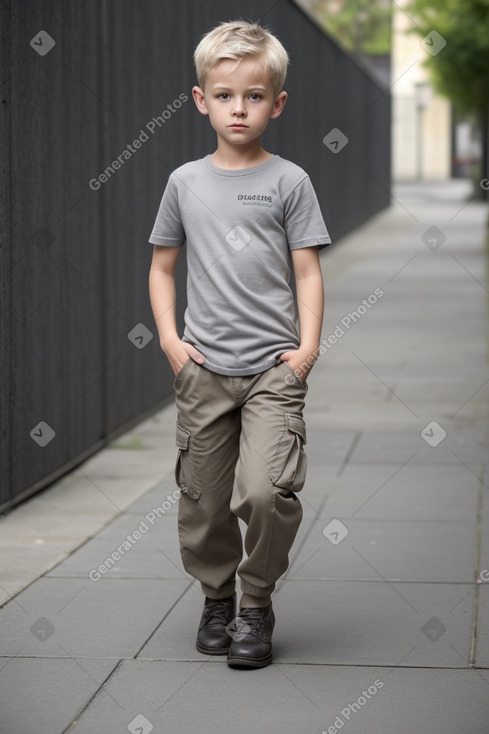 Danish child boy with  gray hair