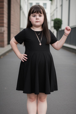 Norwegian child girl with  black hair