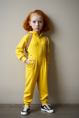 French child girl with  ginger hair