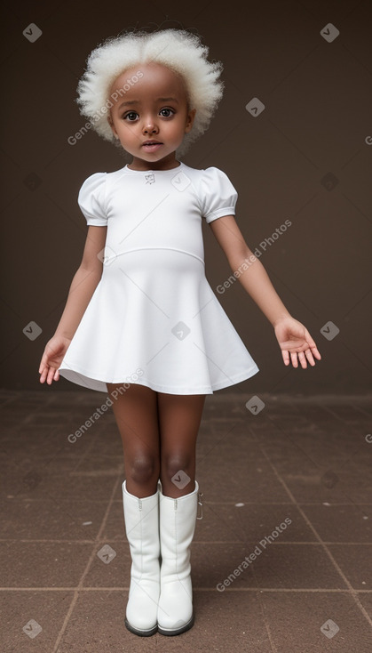 Ethiopian infant girl with  white hair