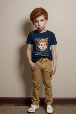 Hispanic child boy with  ginger hair