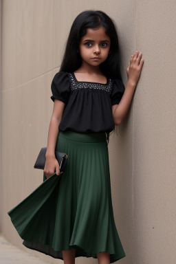 Yemeni child girl with  black hair