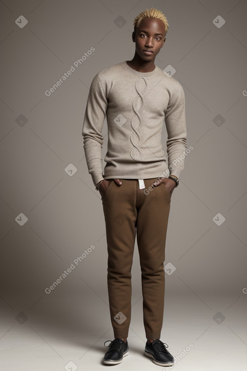 Senegalese young adult male with  blonde hair