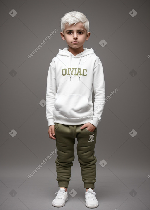 Armenian child boy with  white hair