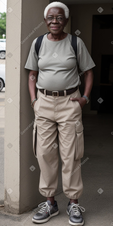 Ghanaian elderly non-binary with  gray hair