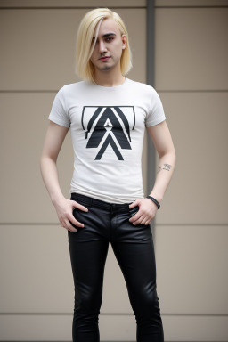 Azerbaijani adult non-binary with  blonde hair