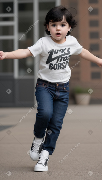 Dutch infant boy with  black hair