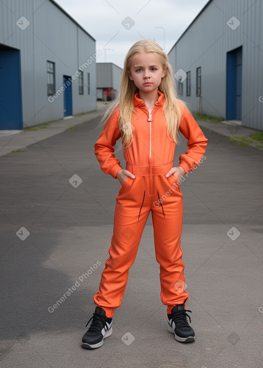 Danish child girl with  blonde hair