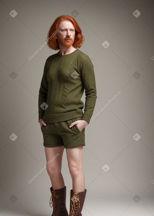 Pakistani middle-aged non-binary with  ginger hair