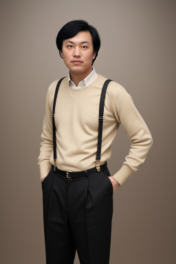 Chinese adult male with  black hair