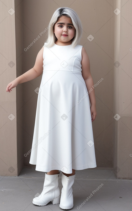 Arab child girl with  white hair