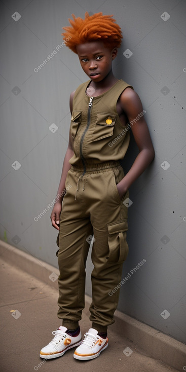 Ugandan teenager boy with  ginger hair