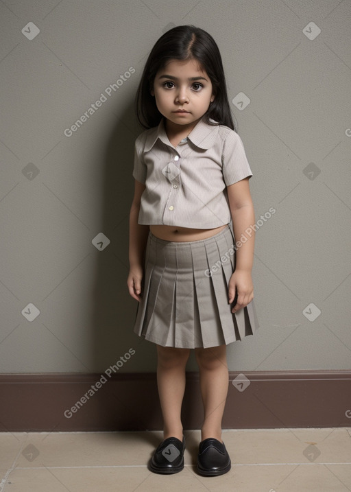 Mexican infant girl with  gray hair