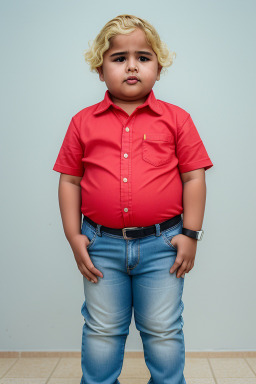 Emirati child boy with  blonde hair