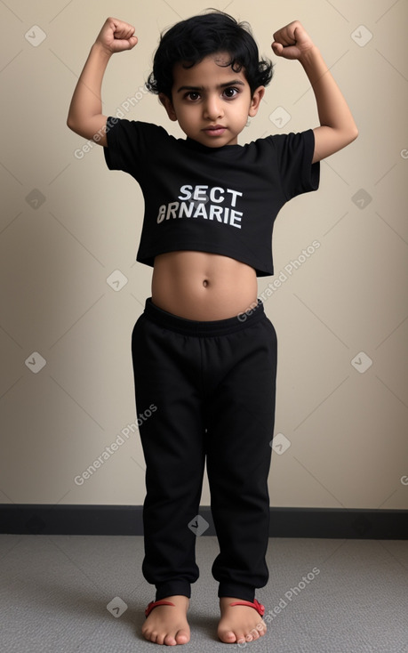 Emirati infant boy with  black hair