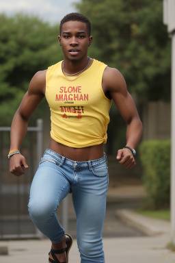 Jamaican young adult male with  blonde hair