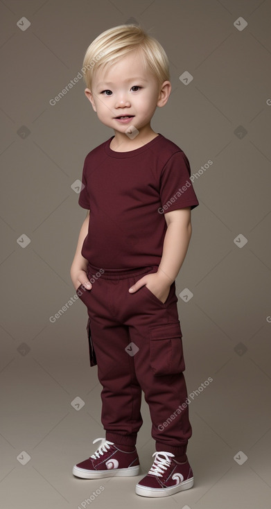 Chinese infant boy with  blonde hair