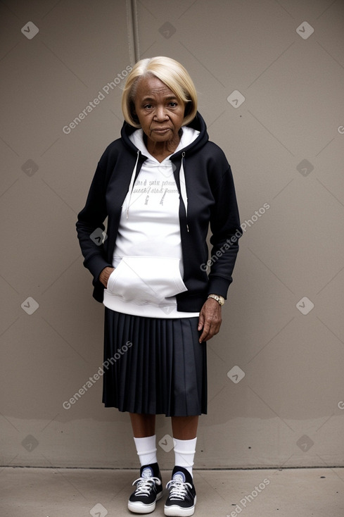 African elderly female with  blonde hair