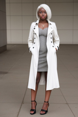 African teenager female with  white hair