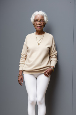 African elderly female with  white hair