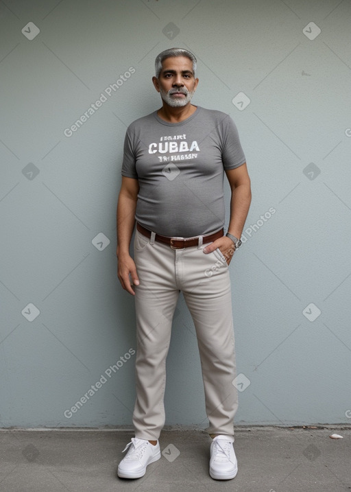 Cuban middle-aged male with  gray hair