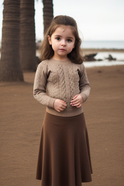 Chilean infant girl with  brown hair