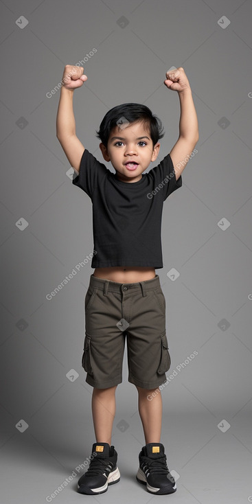 Filipino infant boy with  black hair