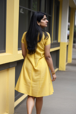 Indian middle-aged female with  black hair