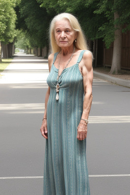 Austrian elderly female with  blonde hair