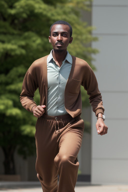 Sudanese adult male with  brown hair