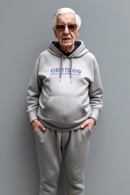 Greek elderly non-binary with  gray hair